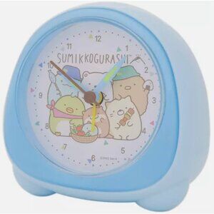 Sumikko Gurashi Japan San-X Picnic Camping Friends Blue Analog Alarm Clock Box